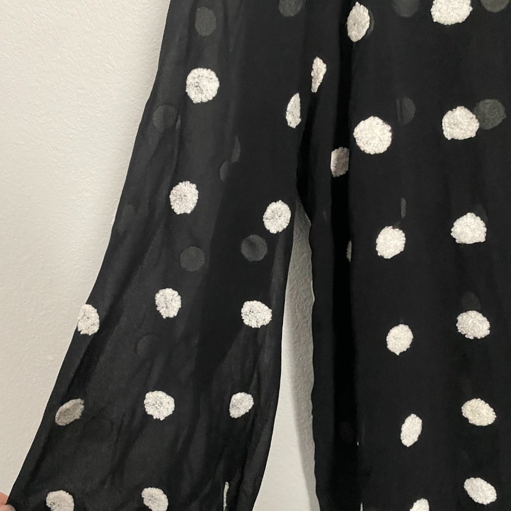 Pleione Polka Dot Sheer Top - Picture 2 of 4